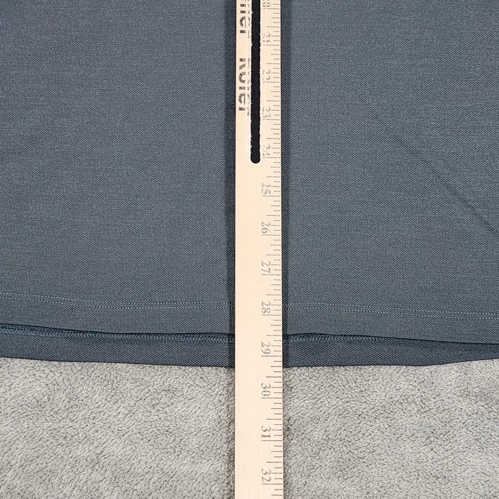 Unbound Merino Polo Shirt Mens Large Gray Solid Merino Wool Blend Knit Casual